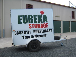 Eureka Storage Pic 5 - Fully enclosed trailer Walk goods in via back ramp