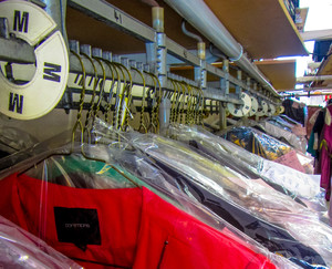 Hastings Dry Cleaners Pic 2 - Garments ready for collection on the carousel