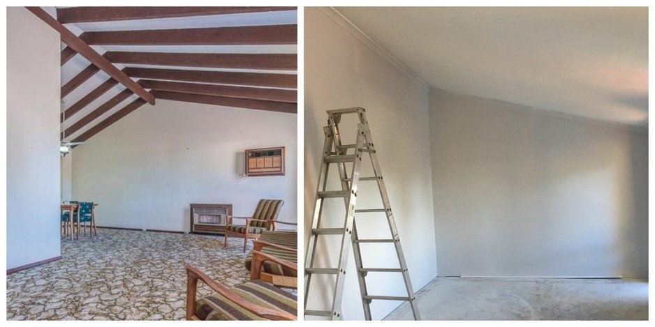 Sprint Property Maintenance Pic 1 - Wall built between dining room and lounge room to create enclosed lounge room