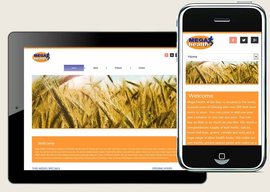 VsyrmasDesigner Pic 1 - Developed a website for a health store called Mega Health at Glenelg It was designed to accomodate mobile phones tablets and desktops