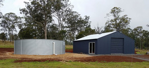 Divine Water Tanks Pic 5 - Pioneer Water Tank installed by Divine GT110 110 000L Toowoomba