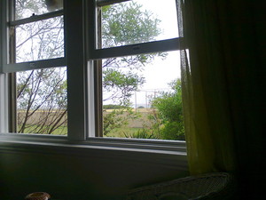 Stockton Beach House Pic 4 - View from cane chair at window of front main bedroom