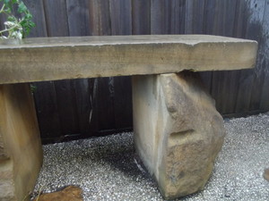 Ormescapes Landscape Construction Pic 2 - A random sandstone bench in a quiet corner