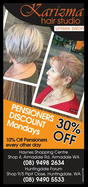 Karizma Hair Studio Haynes Pic 4 - 30 off Pensioners on Mondays