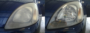 Superior Auto Care Pic 5 - Buffing of Headlight Before After by Superior Auto Care