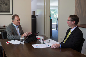 Pinnacle Business Solutions Pic 2 - Phil meeting onsite with an Executive business client