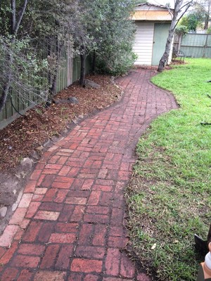 MelbMetro Property Maintenance Pic 4 - After Shot of paved walkway found under untouched grass and weeds