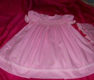 christening wear by cutiepye Pic 3 - smocked cotton christening dress by cutiepye