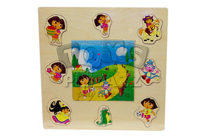 Toys with Pizzazz - Kids Educational Wooden Toys Pic 3 - Dora the Explorer wooden puzzle board for kids