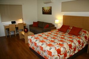 Chinchilla Motor Inn Pic 3 - Queen Bed Lounge Double Sofa Bed Ensuite Foxtel Kitchen AirConditioned Private Balcony