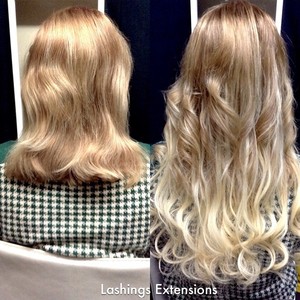 Lashings Extensions Pic 3 - Double Drawn Microbead Hair Extensions