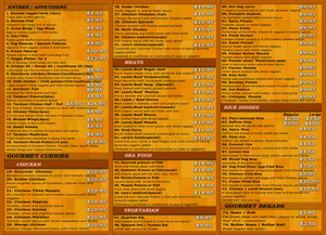 Gourmet India Lara Pic 3 - Menu 2