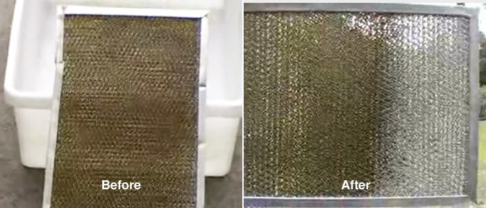 Bold & Solid Partnership Ltd. Pic 1 - Rangehood filter cleaning before after