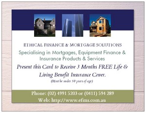 ETHICAL FINANCE AND MORTGAGE SOLUTIONS Pic 3 - 3 months free life cover