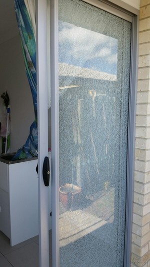 Monty's Glass Pic 4 - Laundry sliding door shattered