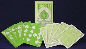 Mehow Magic Pic 3 - GREEN REVERSED BICYCLE PASTEL DECK PLAYING CARDS FASHION CUTE ELEGANT WGAFF