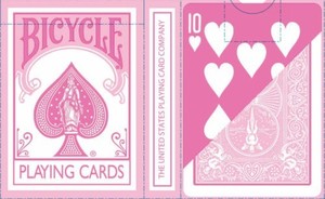 Mehow Magic Pic 5 - PINK REVERSED BICYCLE PASTEL DECK PLAYING CARDS ROSE FASHION CUTE ELEGANT GAFF