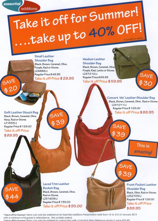 Handbag Parties-party plan Pic 1 - PROMOTION available 1st January to 31st January 2013 conditions apply