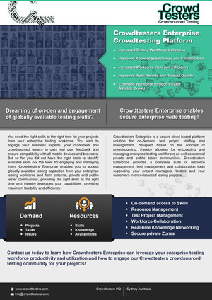 Crowdtesters Pty Ltd Pic 4 - CT Enterprise Crowdtesting Platform