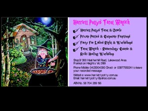 Harriett Pottys Tarot Magick Shop Pic 3 - Our business card