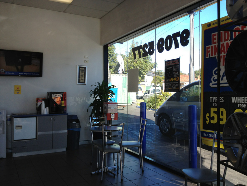 Bob Jane Pic 2 - One can choose the waiting area whilst tyres are done