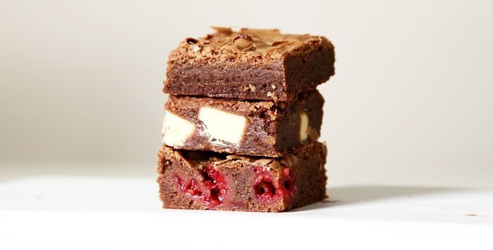 The Brownie Bar Pic 1 - Three of our flavours Classic Triple Chocolate and Raspberry