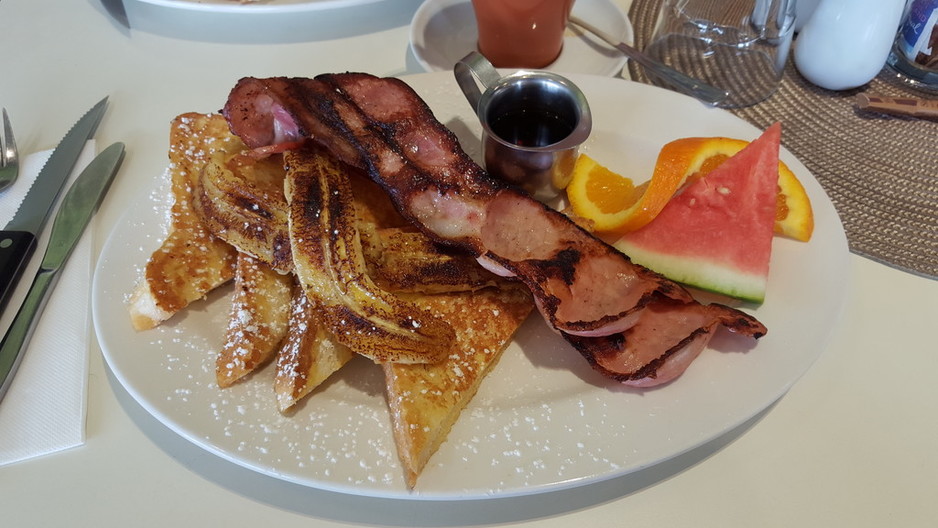 Cafe Monaco Pic 2 - French toast with grilled banana bacon and syrup