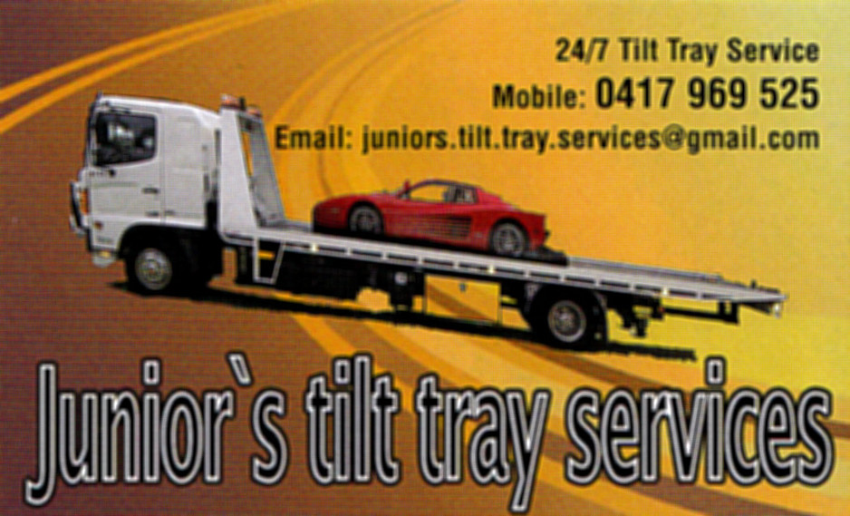 Junior`s tilt tray service Pic 1 - Juniors tilt tray services is specialised in towing and transporting of any equipment cars motorcycles and caravans We are a small dynamic and flexible business which offers a 247 services in WA around Perth and the countryside