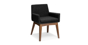 Jason Agustina Pic 4 - Jason Agustina Evy Dining Chair Dark Gray with Arms