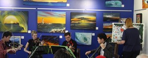 The Gold Coast String Quartet Pic 3 - The quartet performing at the Royal Queensland Art Society