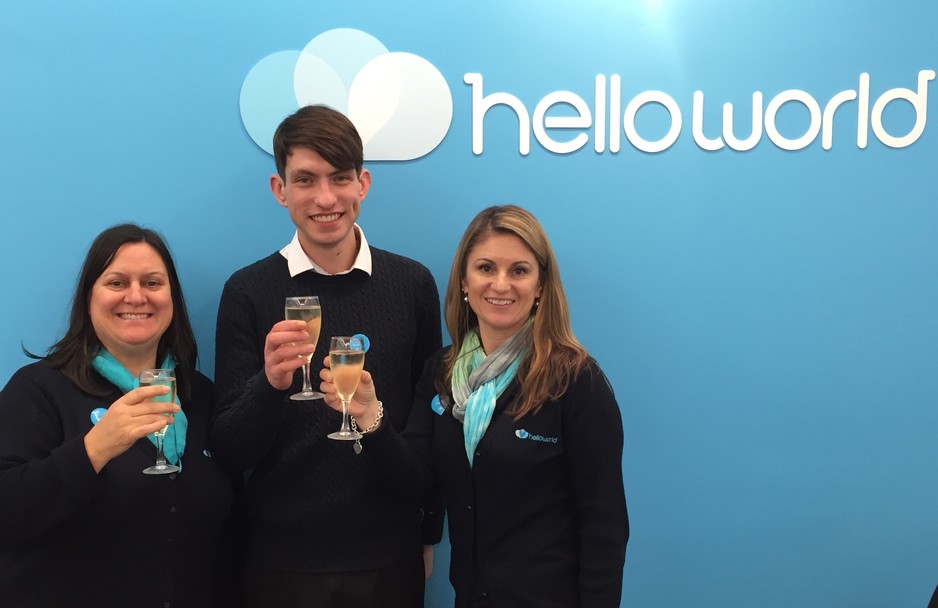 Helloworld Parkdale Pic 2 - The team at helloworld Parkdale Selena Daniel Paula celebrating our lovely new office at 230 Como Pde West Parkdale