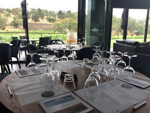 Wine Valley Tours Pic 5 - Private tasting flights organised by us this was taken at Angoves in the McLaren Vale tour