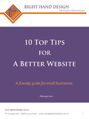 Right Hand Design Pic 2 - Free ebook 10 Top Tips for a Better Website