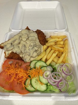 The Schnitzel Boss Pic 5 - Night Special wcreamy mushroom sauce