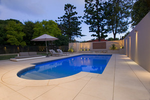 Customstone SA Pic 5 - White Sands Distinctive 800x400x40mm Bullnose Pool Coping and 600x600x40mm paving