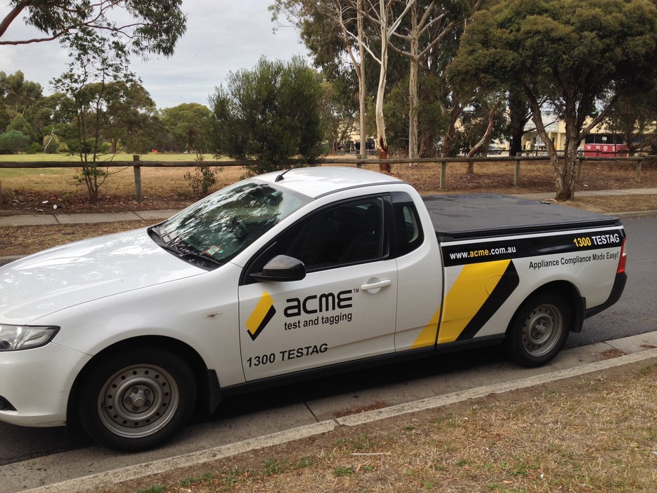 Acme Test And Tagging Pic 1 - The ACME Test and Tagging ute Mobile service team