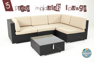 Premium Patio Furniture Pic 4 - 5 piece modular lounge Premium Patio