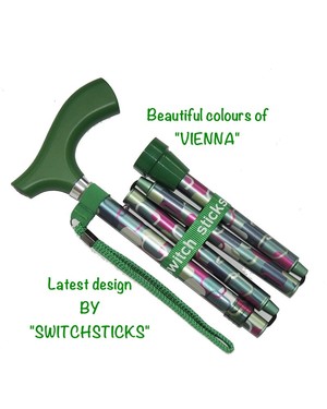 Swankywalkingsticks Pic 4 - SWITCHSTICKS BEAUTIFUL VIENNA folding WALKING STICK