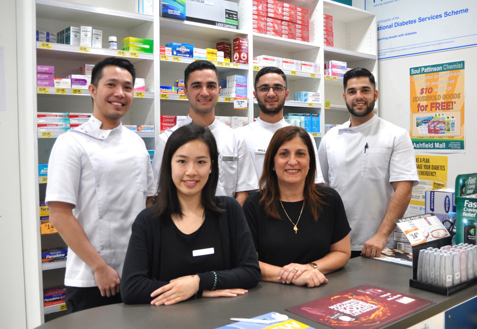 Soul Pattinson Chemist Pic 1 - Come down to Ashfield and meet the team Fritz Jason William Pieta Lisa top left clockwise