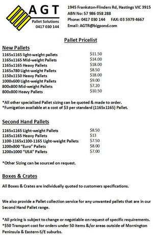 A Grade Timber Recyclers Pic 3 - AGTs Pallet pricelist