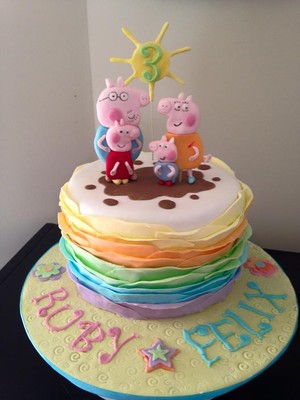 Cakes With Character Pic 5 - Peppa Pig 3rd Birthday Cake 160