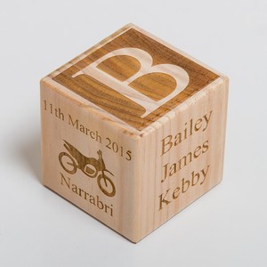 Blacklist Prints Pic 2 - Engraved Baby Birth Block