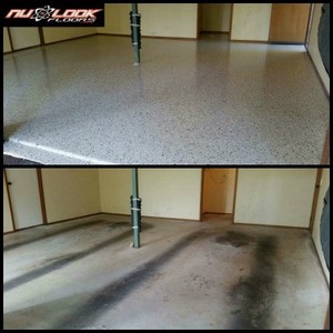 Nulook Floors Melbourne Pic 5 - Garage before and after epoxy floor