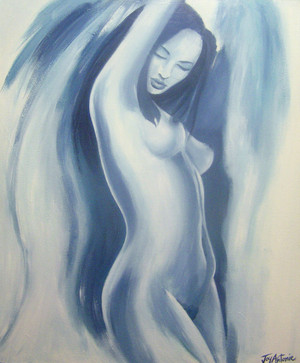 JOY ANTONIE ART Pic 5 - Blue Nude in oils