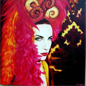 JOY ANTONIE ART Pic 3 - Portrait of Annie Lennox in oils