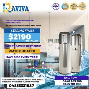 Aviva Energy Solutions Pic 2 - Aviva Water Heater only for 2190