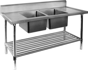 Stainless Flat Pack Pic 2 - Stainless Steel Double Sink Benches