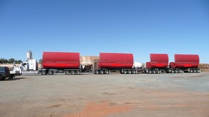 Perth Vinyl Welding Pic 3 - Mesh tarps fitted to road train