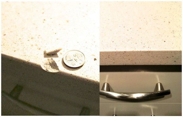 Chip Fix Pic 1 - Caesarstone Chip Repair