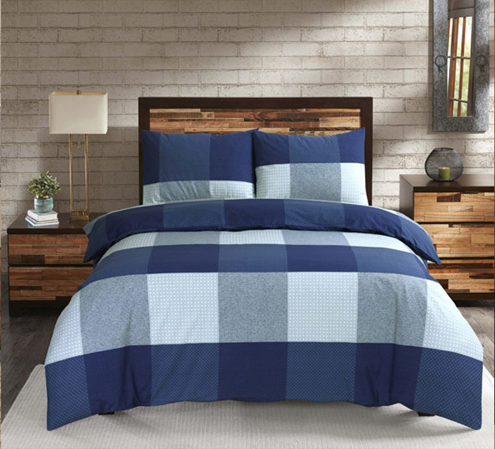 Amsons Design Pic 1 - Blue Box Quilt Cover Set